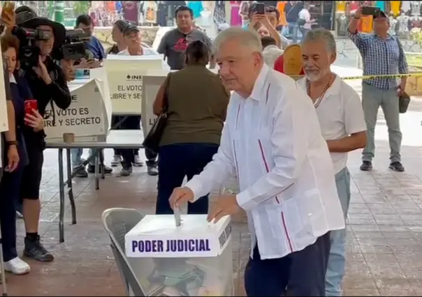 AMLO reaparece para votar en la elección judicial