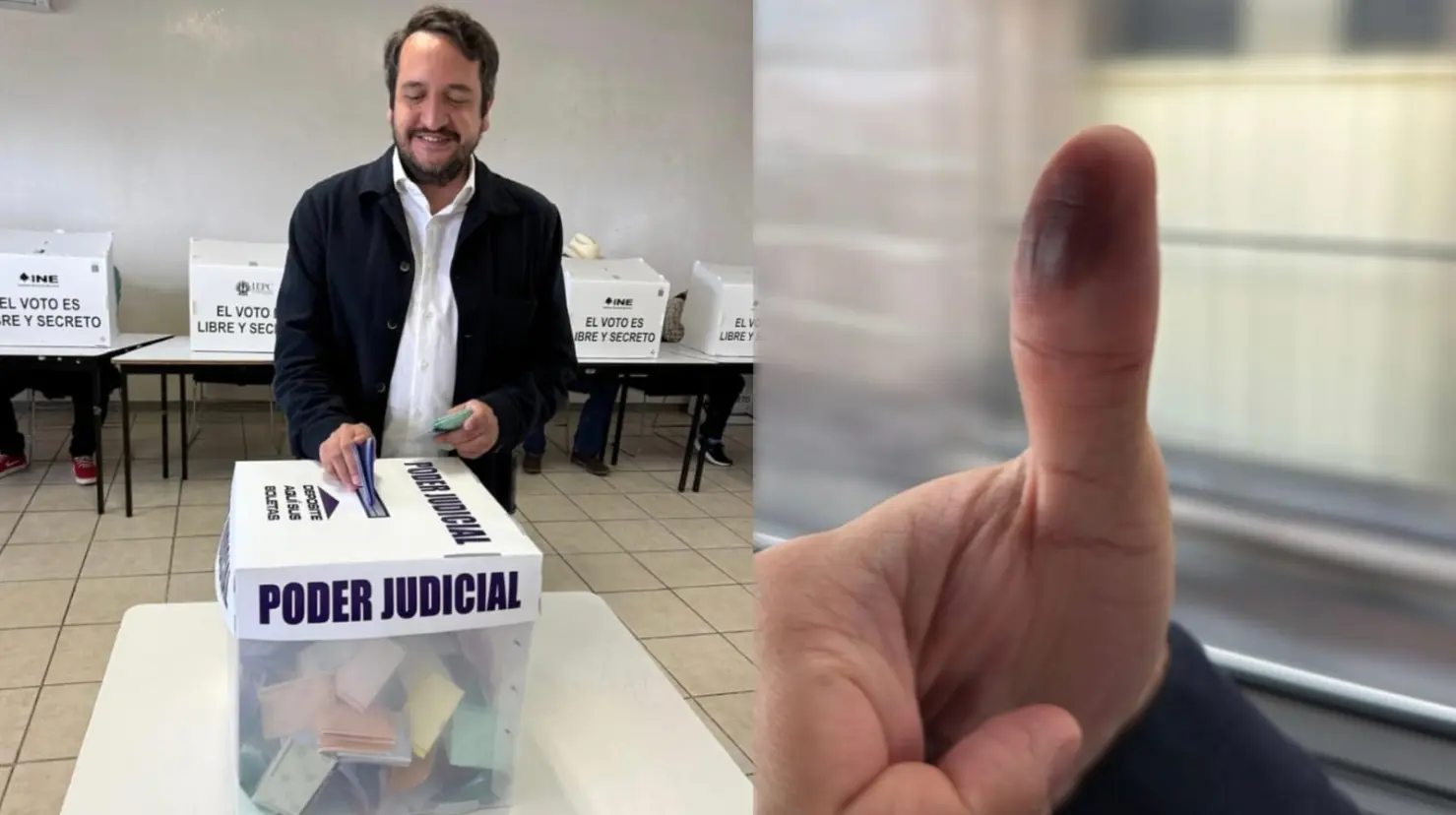 Foto: Instagram @andresmanuellopezbeltran_ | Andy López Beltrán realizó su voto en la capital del estado de Durango, durante esta jornada electoral.