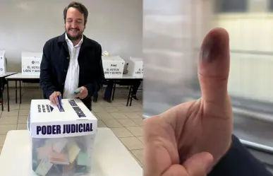 Andy López Beltrán emite su voto en Durango