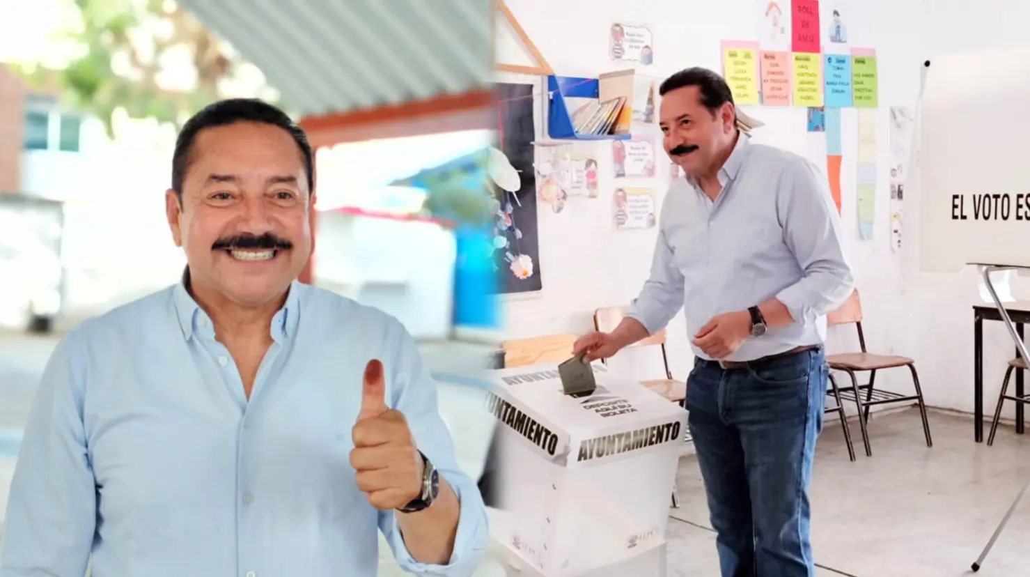 Foto: Citlalli Zoe | El Alcalde de Durango invita a votar, pero él solo participa en la elección de Ayuntamiento.