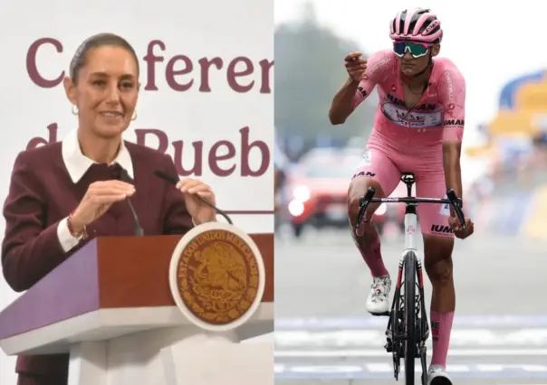 Claudia Sheinbaum felicita a Isaac del Toro por su segundo lugar en el Giro de Italia