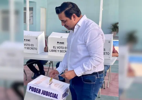 Jesús Nava emite su voto en histórica jornada de elecciones judiciales