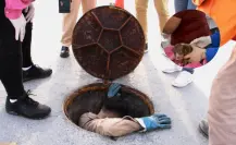 Equipo de Manuel Guerra Cavazos lidera rescate animal en alcantarilla de García