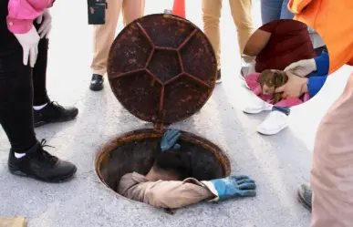 Equipo de Manuel Guerra Cavazos lidera rescate animal en alcantarilla de García
