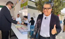 Acude a votar Héctor Sendel del PES; dice que confía en su triunfo.
