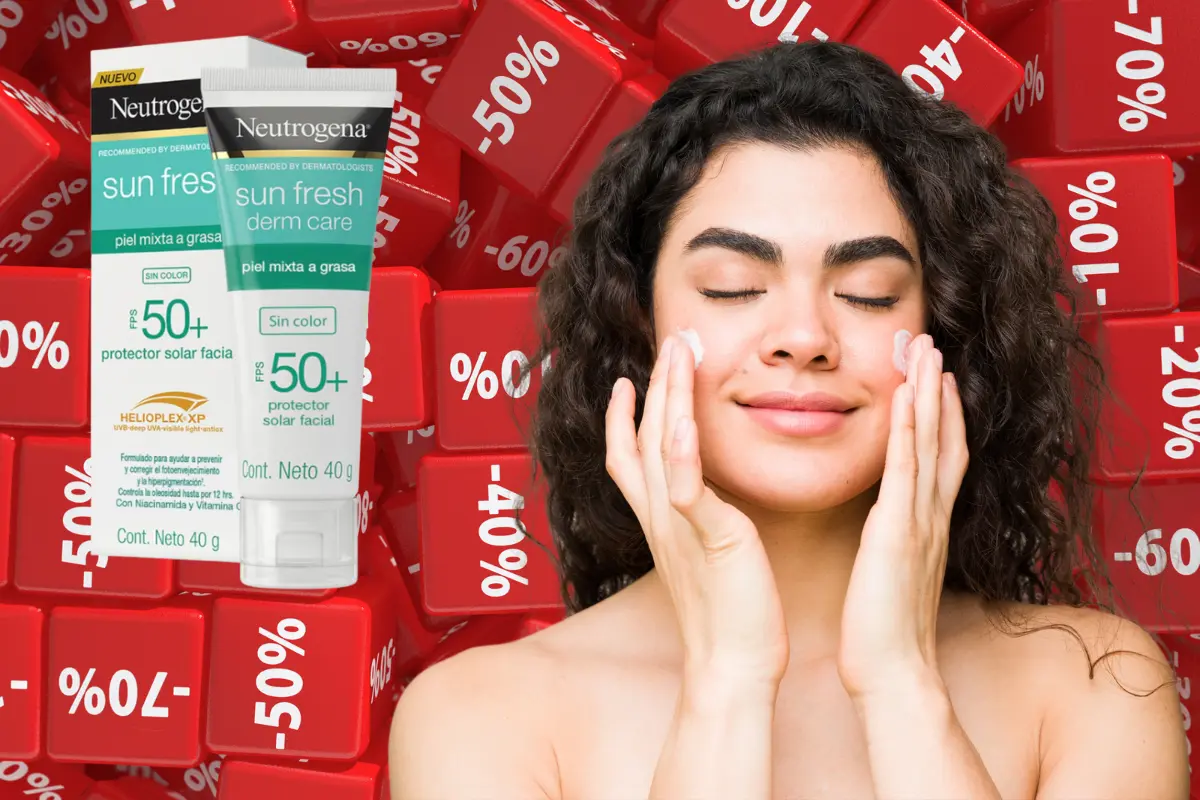 El protector facial de Neutrogena tiene un ahorro de $257 pesos. Foto: Canva | Amazon