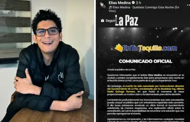 Se cancela concierto de Elías Medina en La Paz una hora antes de comenzar su show