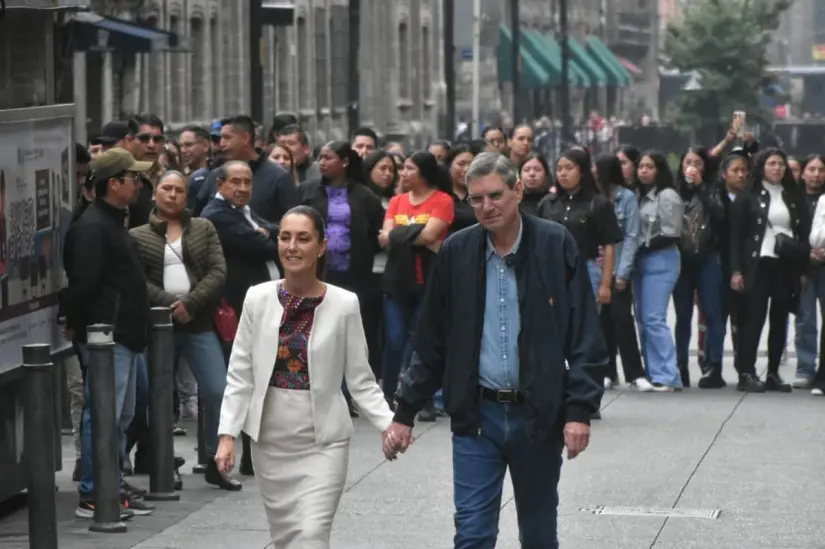 Claudia Sheinbaum y Jesús María Tarriba. Foto: Enrique Pérez Huerta