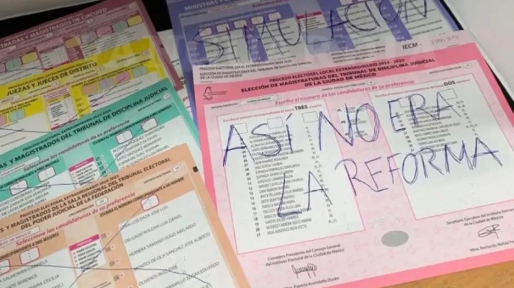"Falta Grupo Fugitivo": Decenas de boletas rayadas en elección judicial en Tamaulipas