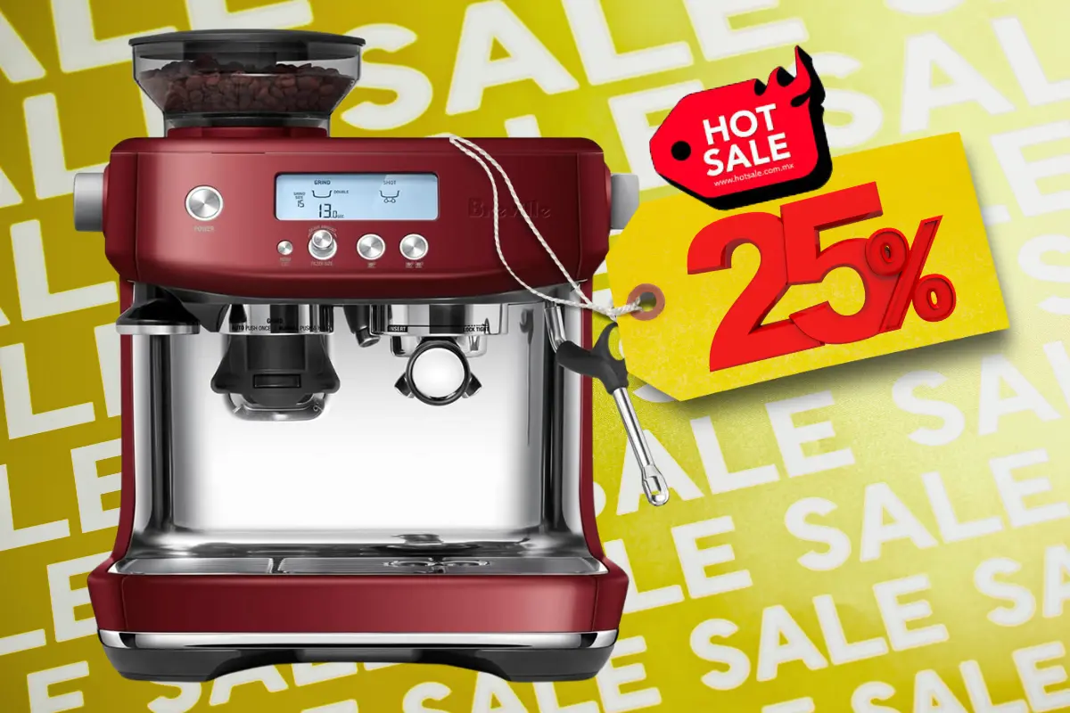 Durante el Hot Sale 2025, aprovecha el increíble descuento en la cafetera Breville Barista Pro y mejora tu experiencia de café. Foto: Canva / Amazon