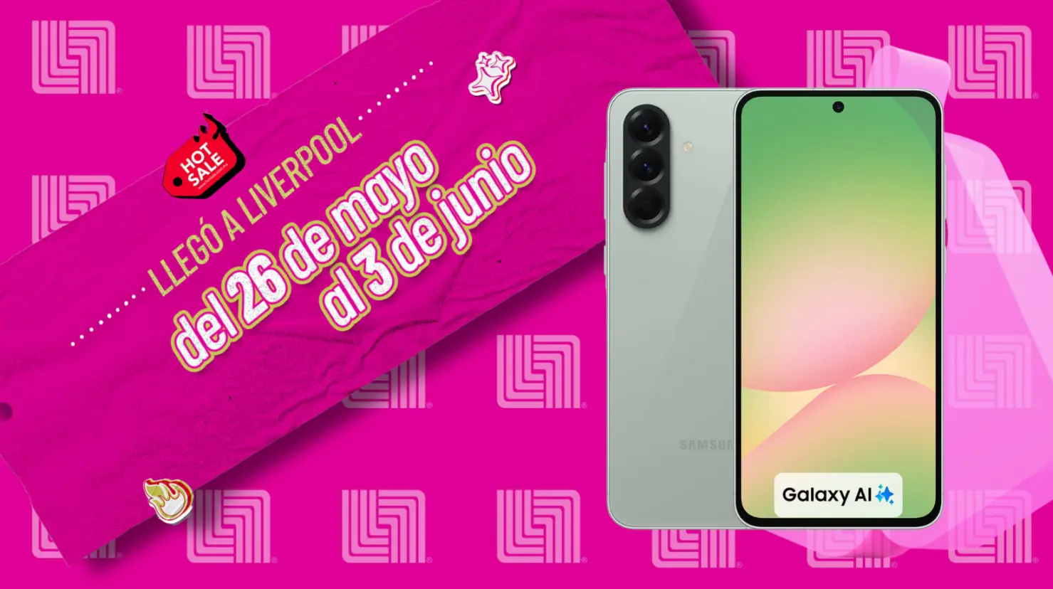 Hot Sale en Liverpool: Samsung A56 con 3 mil pesos de descuento. Foto: Canva | Liverpool.