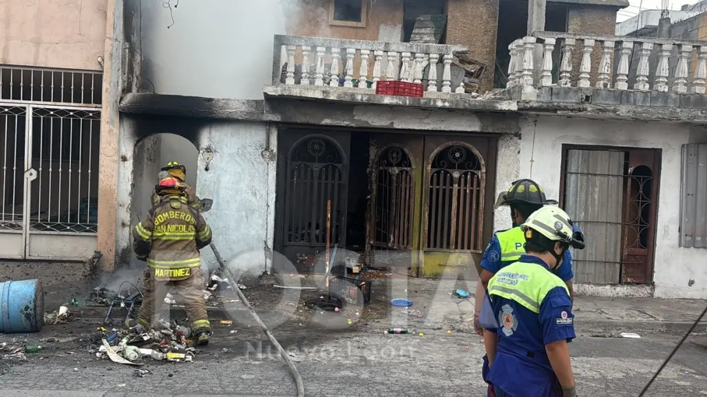 Incendio en San Nicolás de los Garza provoca movilización tras descuido en domicilio