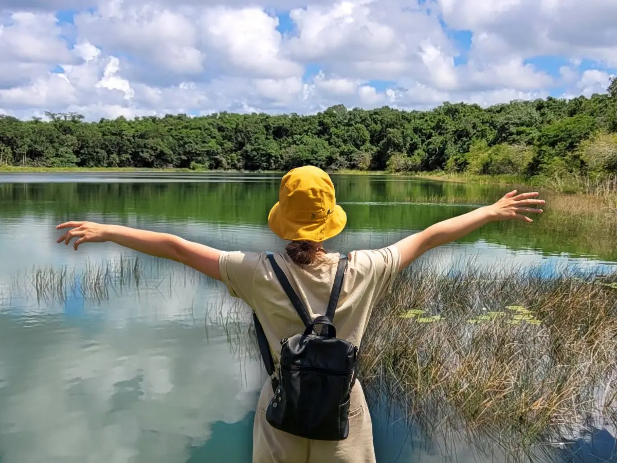 Punta Laguna es un sitio de encanto ubicado cerca de la frontera entre Yucatán y Quintana Roo donde se pueden realizar natividades para conectar con la naturaleza:- Fuente Simon Kempster y Canva