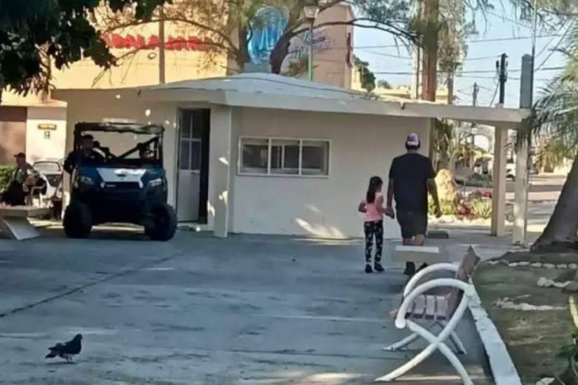 Demarcación de policia en Ciudad Madero. Foto: Axel Hassel