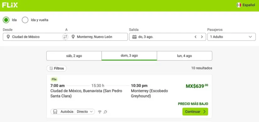 Foto: Página Web FlixBus