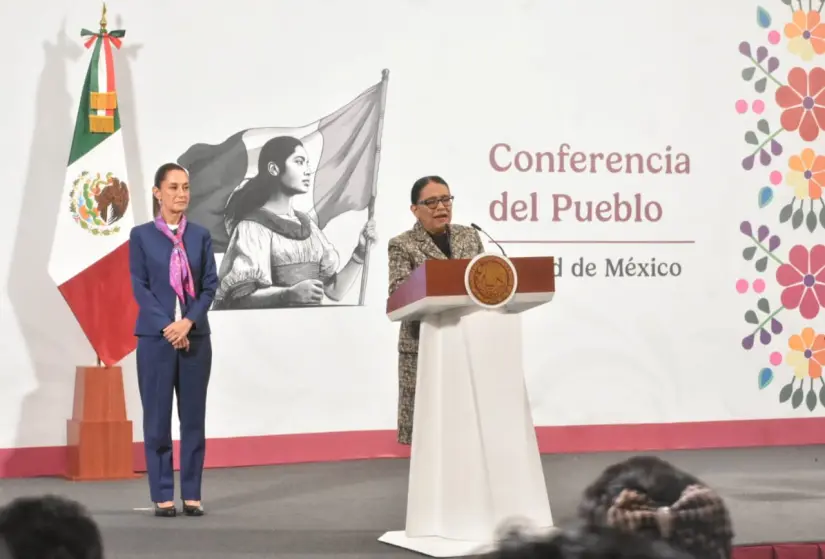 Rosa Icela Rodríguez y Claudia Sheinbaum. Foto: Enrique Pérez Huerta