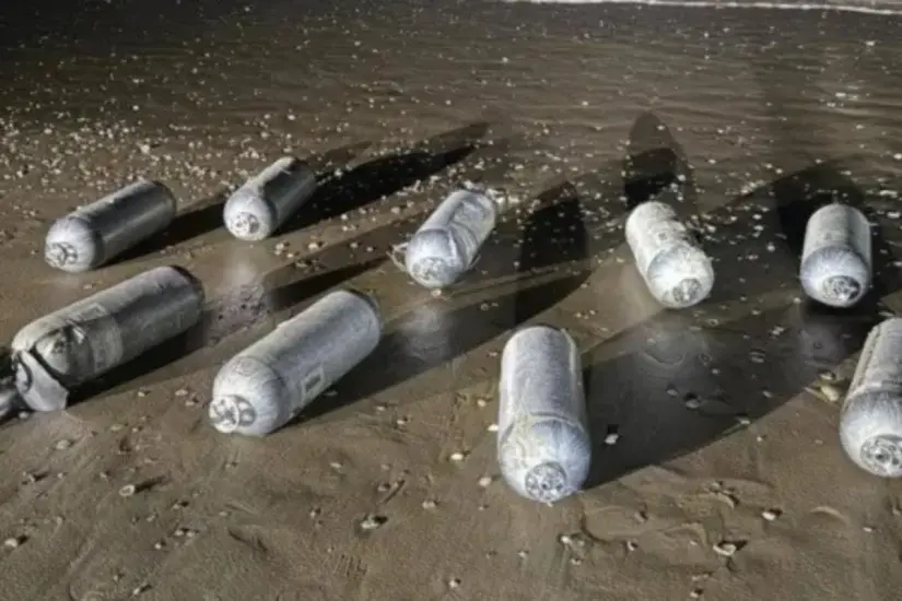 Residuos encontrados en playa Bagdad este fin de semana, presunta 