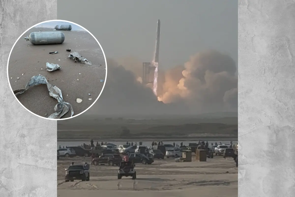 A través de videos y fotografías, esta asociación civil ha podido reportar lo que consideran son millones de plásticos, aluminio y tanques del cohete Starchip de SpaceX. Foto: Posta Tamaulipas