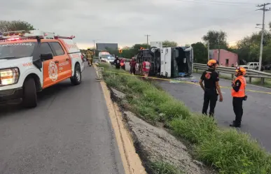 Reabren circulación de carretera Nacional tras fatal volcadura en Hualahuises