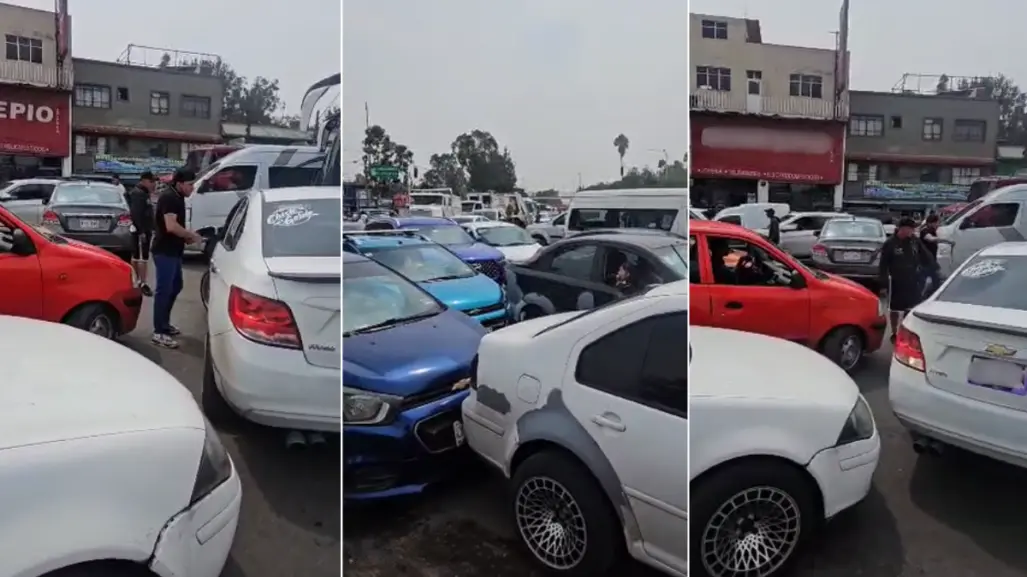 Franeleros provocan caos vial en límites de la alcaldía Gustavo A. Madero de CDMX