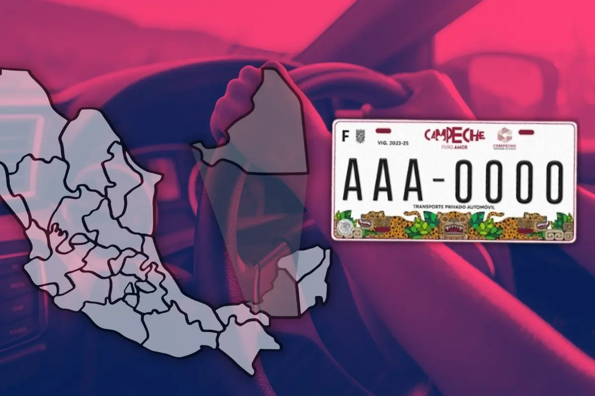 Placas vehiculares en Campeche Foto: Canva