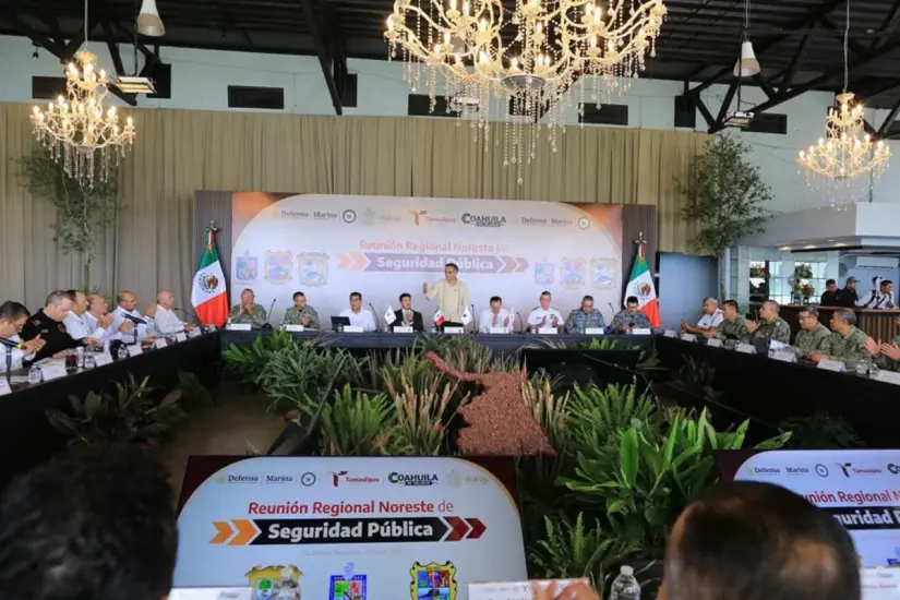 La reunión regional de seguridad se llevó a cabo en las instalaciones del Museo Tamux en Ciudad Victoria. Foto: Ramón Sánchez