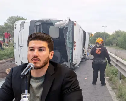 Samuel García lamenta tragedia por volcadura en Hualahuises y promete apoyo