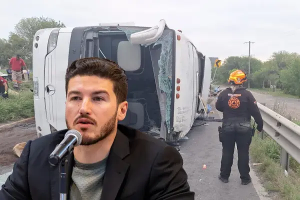 Samuel García lamenta tragedia por volcadura en Hualahuises y promete apoyo