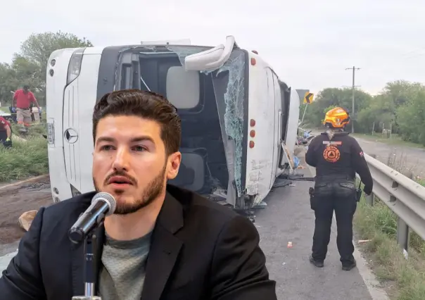 Samuel García lamenta tragedia por volcadura en Hualahuises y promete apoyo