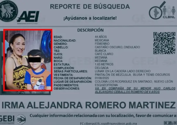 Solicitan el apoyo de búsqueda de madre e hijo desaparecidos en Santiago