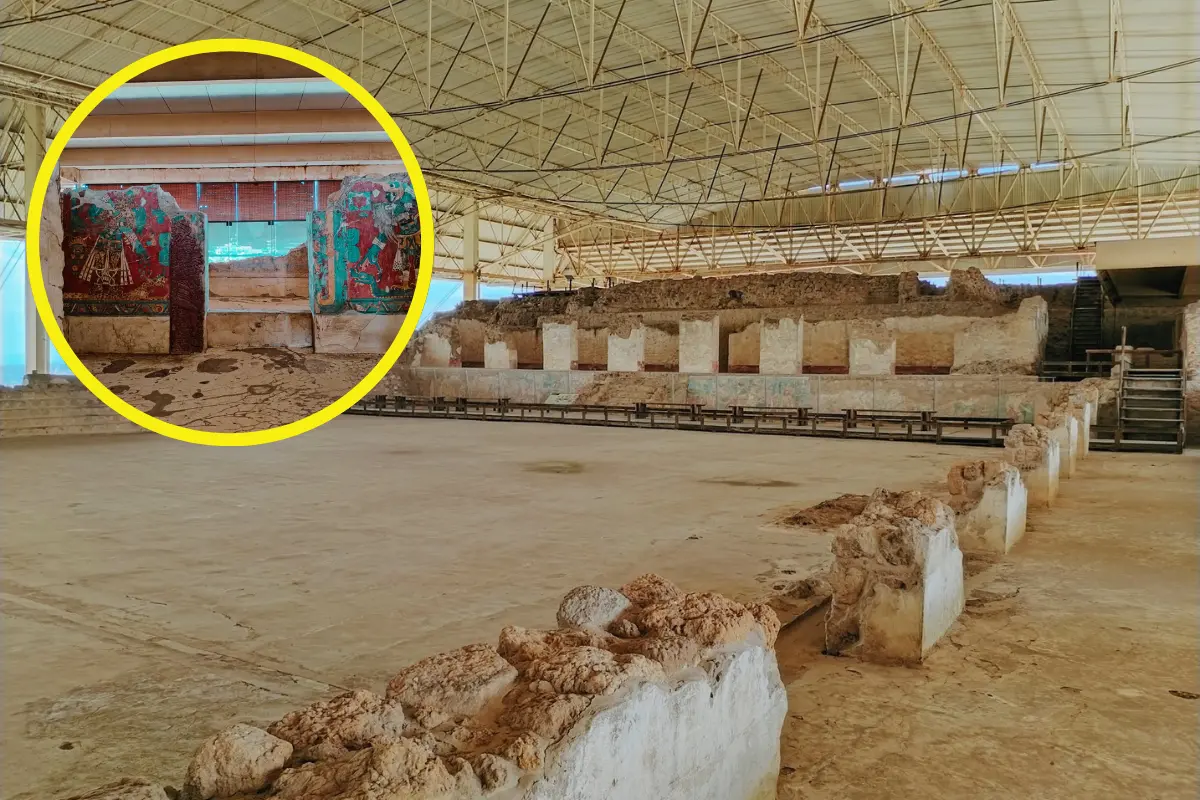 La Zona Arqueológica de Cacaxtla en Tlaxcala es un centro ceremonial. Foto: X @oliver_terrones