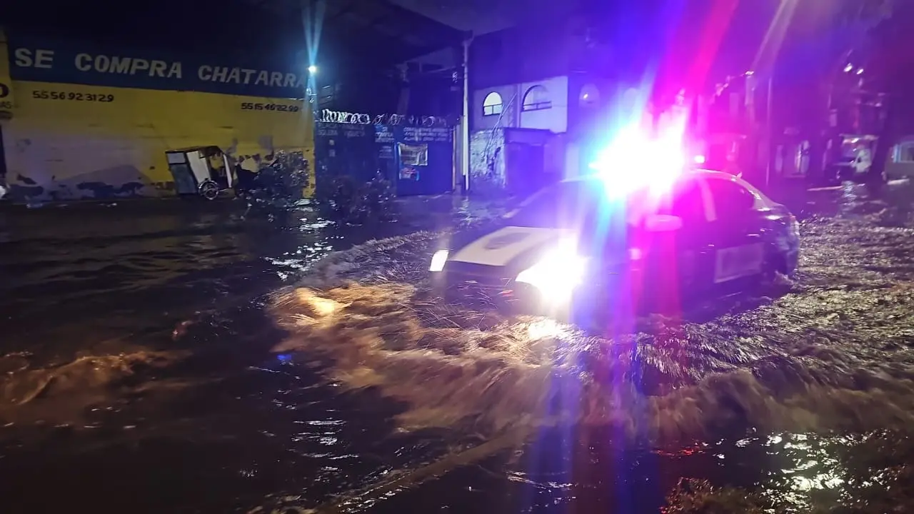 Fuertes lluvias en la Ciudad de México. Foto: Luis Alfaro