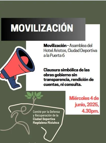 Foto: Facebook Ciudad Deportiva Magdalena Mixiuhca