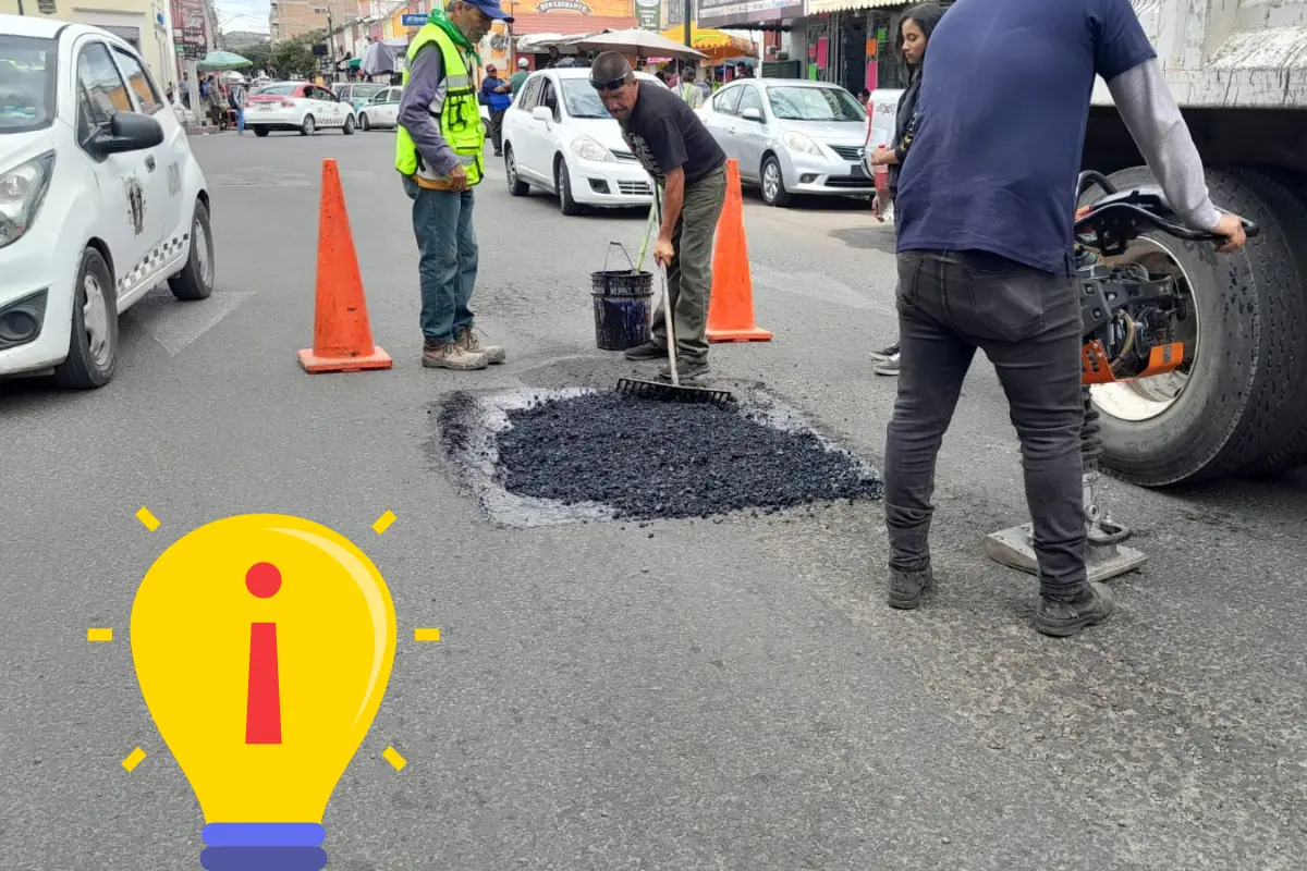 Autoridades se preparan para prevenir baches en la ciudad por la temporada de lluvia. Foto: Obras Públicas.