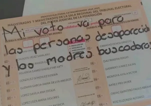 Votos nulos marcan elección judicial en Tamaulipas: 4 de cada 10 quedaron sin efecto