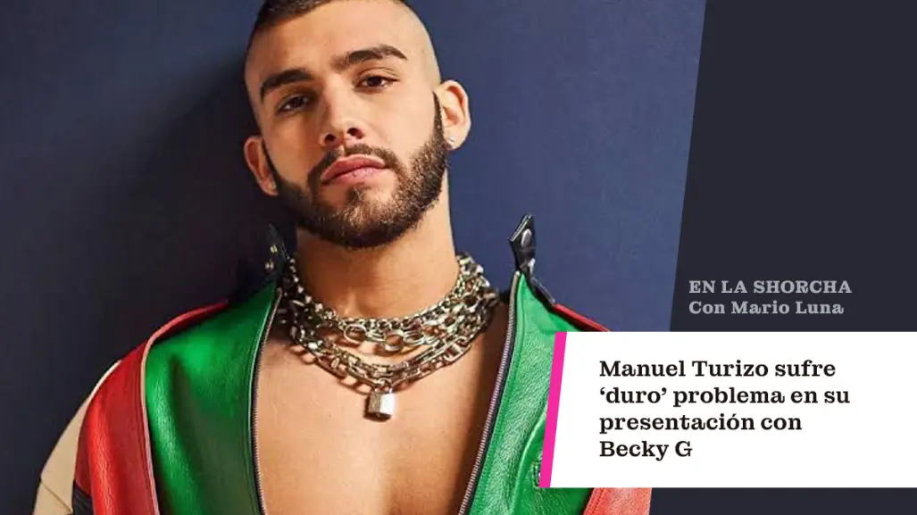 Manuel Turizo sufre incómodo momento durante presentación con Becky G