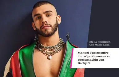 Manuel Turizo sufre incómodo momento durante presentación con Becky G