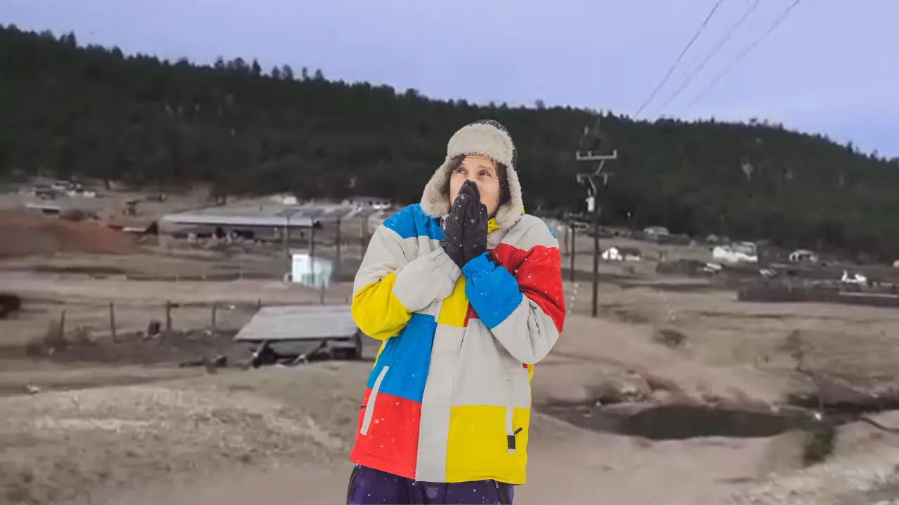 En un pueblo de Durango el termómetro aún marca temperaturas bajo cero. Foto: Especial.