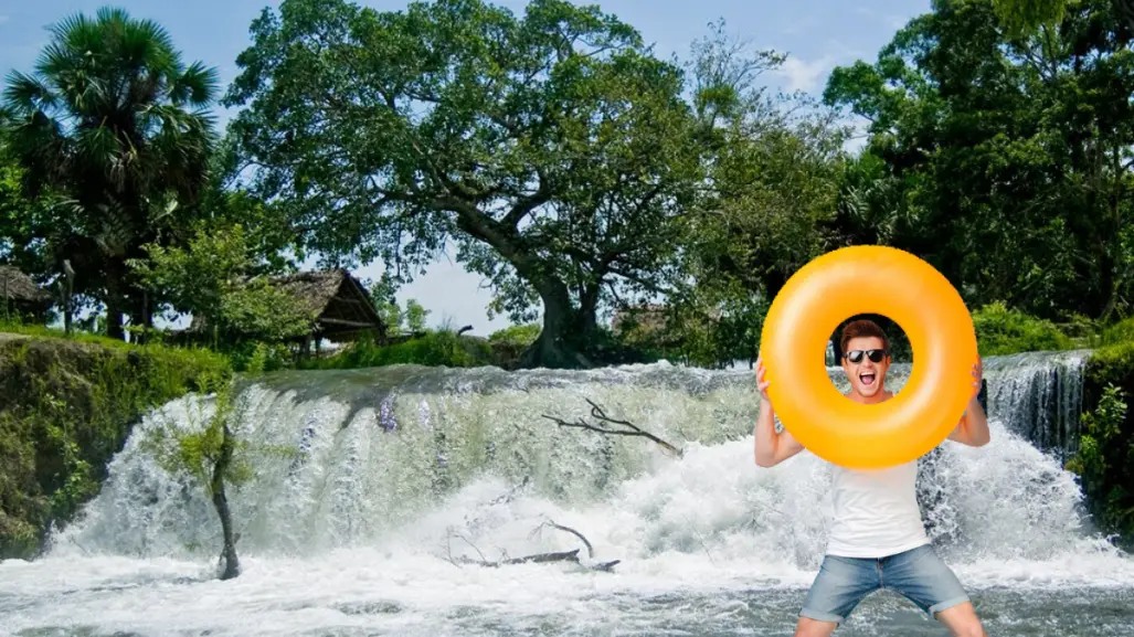 Este río en Aldama forma un mágico balneario de aguas turquesas para disfrutar con la familia