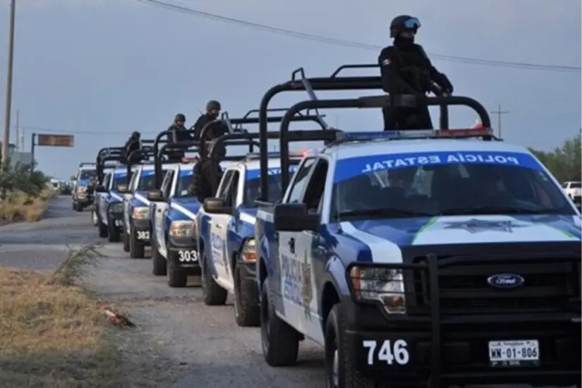 Elementos y unidades de la Policía Estatal durante la administración estatal 2016- 2022. Foto: Carlos García