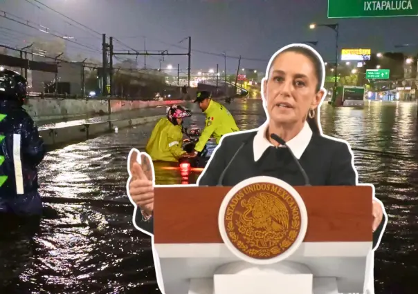 Sheinbaum responde a inundaciones en el oriente de la CDMX: "Vamos a atender esta zona"
