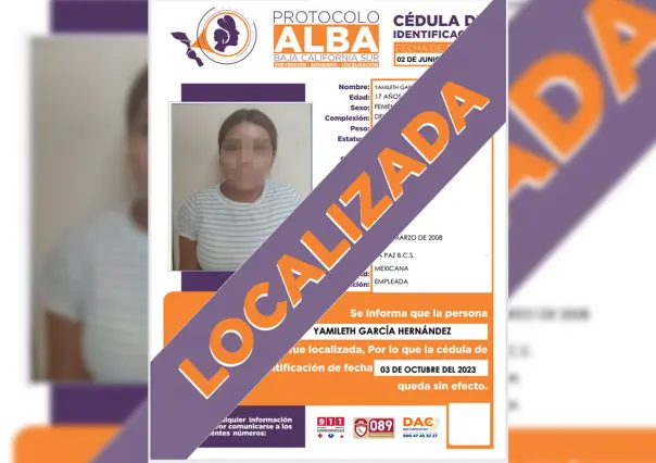 Desaparecida desde 2023: joven de 17 años de La Paz, fue localizada sana y salva