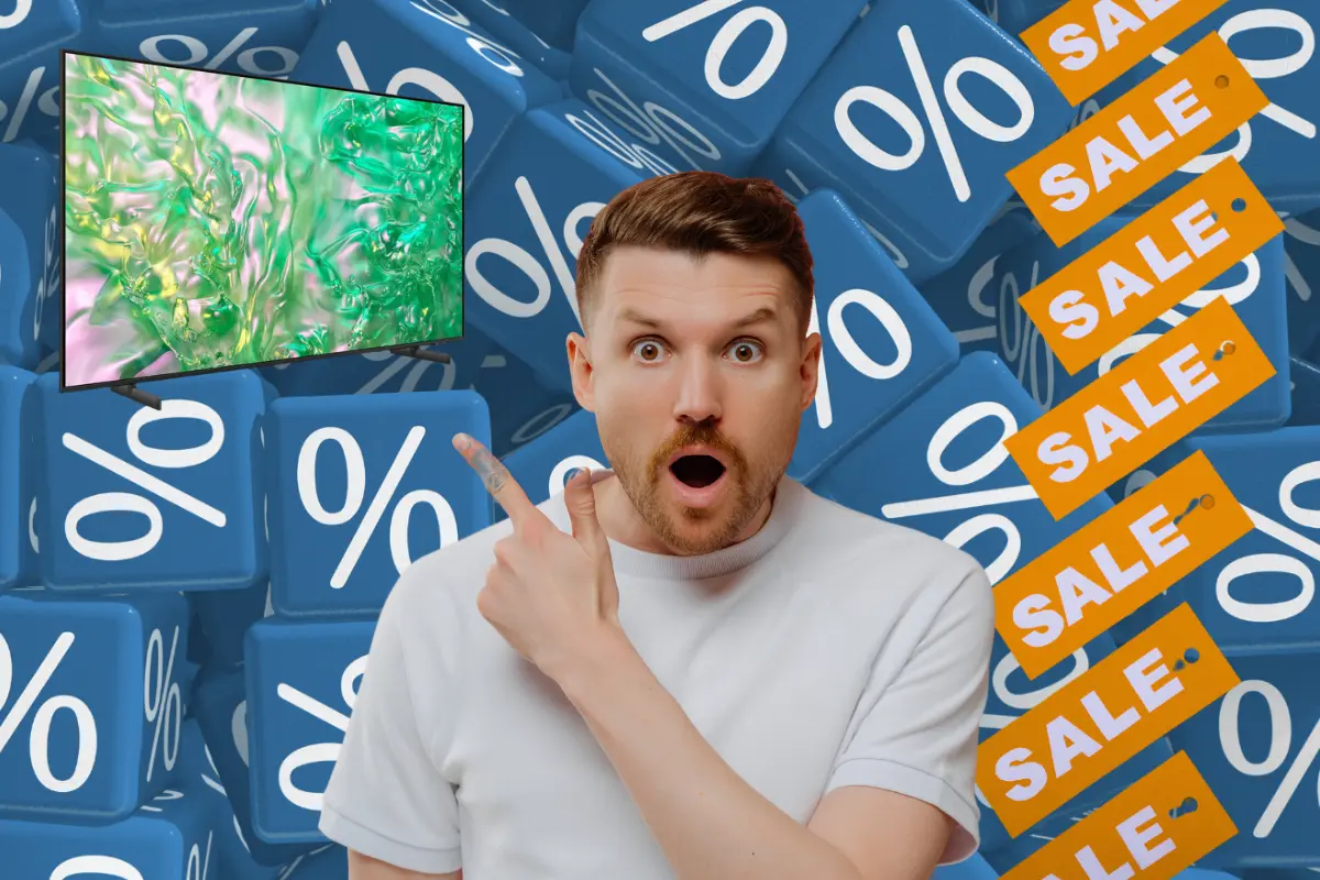 El ahorro de la pantalla de 55 pulgadas marca Samsung que tiene Amazon es de 7 mil 714 pesos. Foto: Amazon | Canva