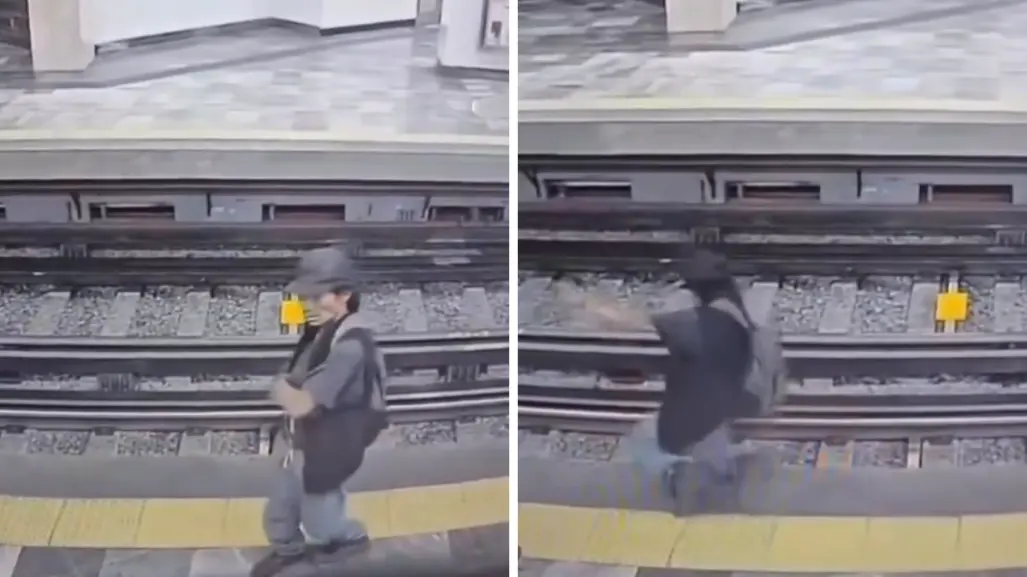 VIDEO | Hombre intoxicado cae a las vías del Metro de CDMX y desata críticas por falta de vigilancia