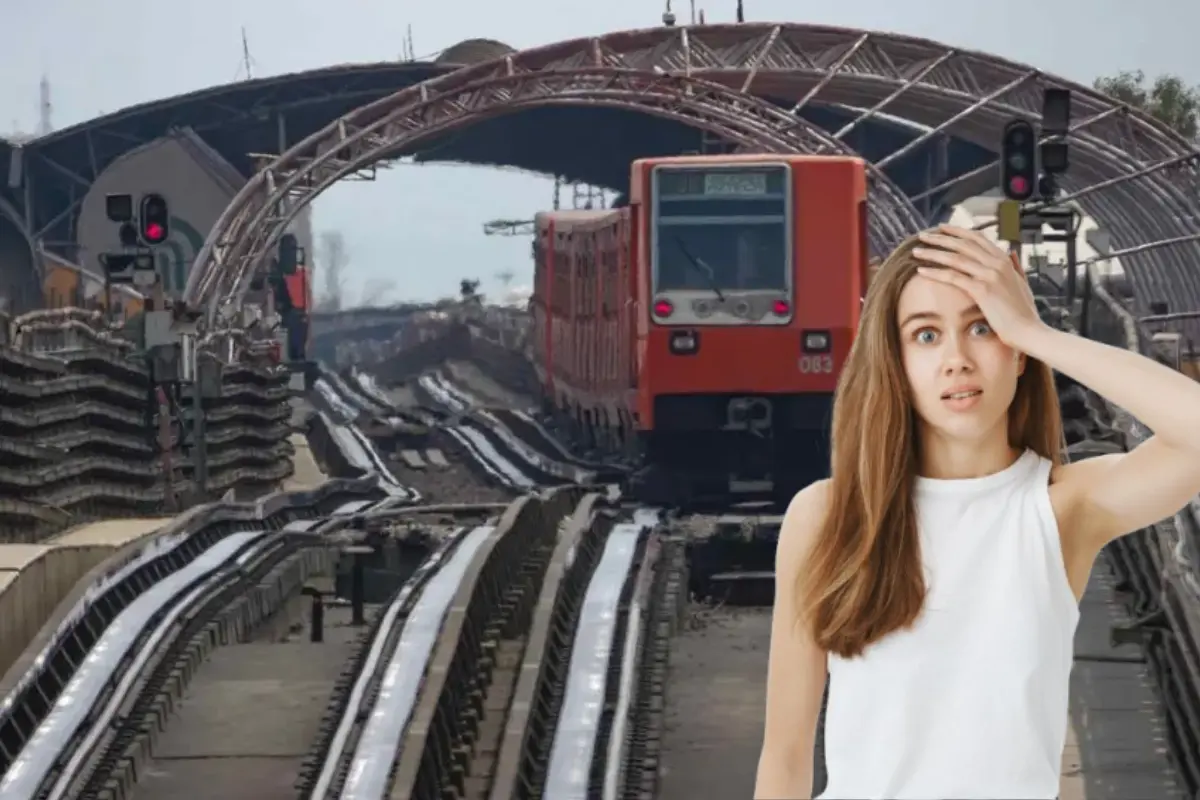 Línea A del Metro CDMX y chica preocupada. Foto: @MLopezSanMartin y Freepik | Canva