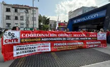 CNTE marcha a las oficinas del ISSSTE en CDMX, exigen abrogación de la ley de 2007