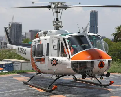 Protección Civil de Nuevo León realiza traslado aéreo de pulmones desde Tabasco