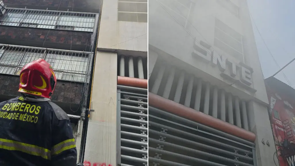 CETEG incendia y vandaliza edificio del SNTE en CDMX, bomberos tuvieron que intervenir