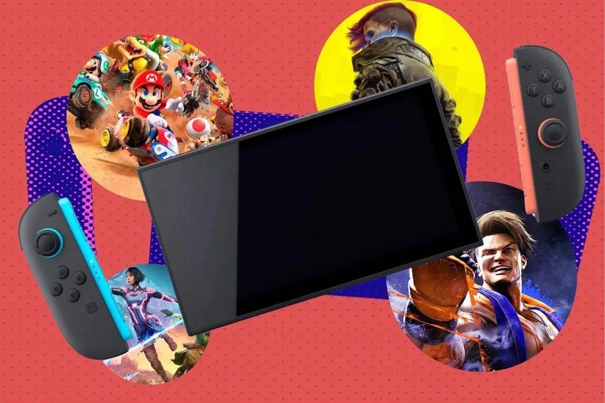 Nintendo Switch 2 llegó para revolucionar el gaming como lo conocemos. FOTO: CANVA/Nintendo/Capcom/PlayStation