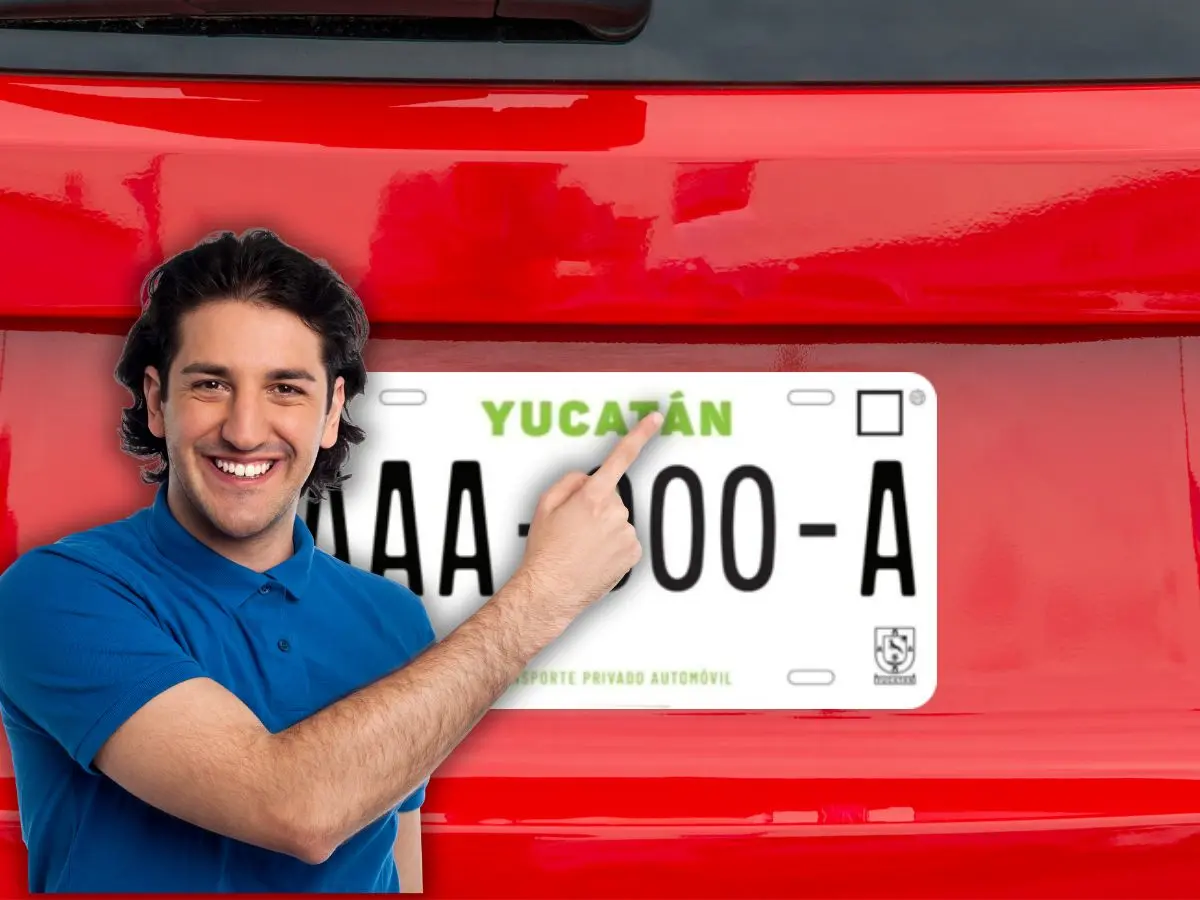 Cada cierto periodo se realiza el cambio de placas en Yucatán y el diseño tiene modificaciones, pero hay elementos que se mantienen como los números y letras que cumplen funciones importantes.- Fuente SP y Canva